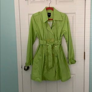 Spring green trench coat